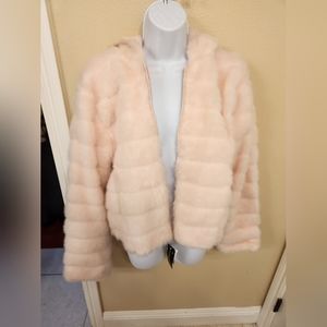 Baby Pink Paris Blues Reversible Fur Jacket Size Large | Vintage | 2000's